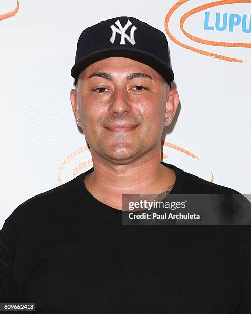 Musician Dennis DeSantis attends the 8th annual "Get Lucky For Lupus" LA celebrity poker tournament and party at Avalon on September 21, 2016 in...