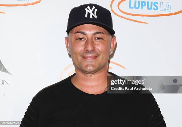 Musician Dennis DeSantis attends the 8th annual "Get Lucky For Lupus" LA celebrity poker tournament and party at Avalon on September 21, 2016 in...