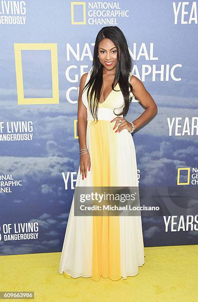 Actress Tashiana Washington attends National Geographic's "Years Of Living Dangerously" new season world premiere at the American Museum of Natural...