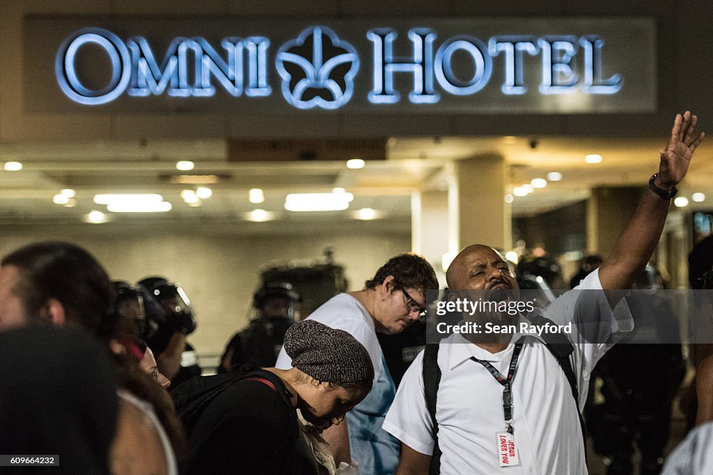 Protests Break Out In Charlotte After Police Shooting