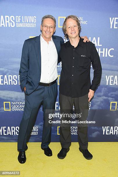 Executive Producers David Gelber and Joel Bach attend National Geographic's "Years Of Living Dangerously" new season world premiere at the American...