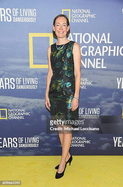 Mary Anne Hitt attends National Geographic's "Years Of Living Dangerously" new season world premiere at the American Museum of Natural History on...