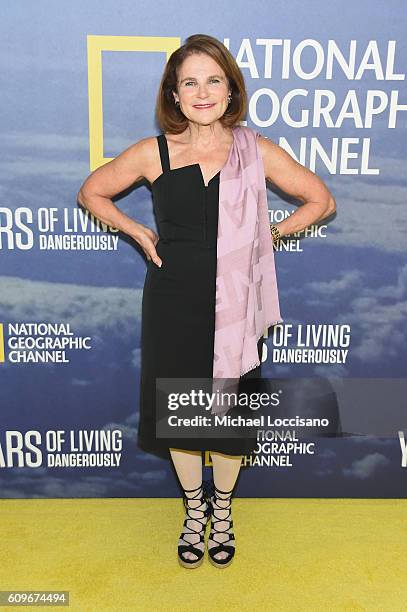 Actress Tovah Feldshuh attends National Geographic's "Years Of Living Dangerously" new season world premiere at the American Museum of Natural...