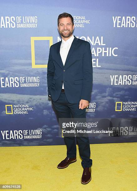 Actor Joshua Jackson attends National Geographic's "Years Of Living Dangerously" new season world premiere at the American Museum of Natural History...