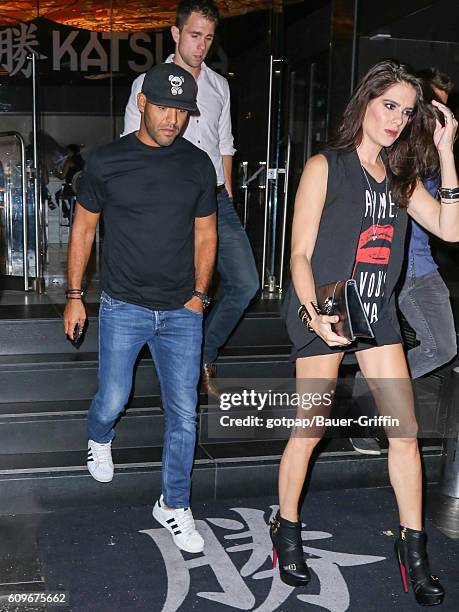 Amaury Nolasco and Tiffany Michelle are seen on September 21, 2016 in Los Angeles, California.