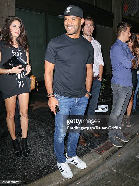 Amaury Nolasco and Tiffany Michelle are seen on September 21, 2016 in Los Angeles, California.