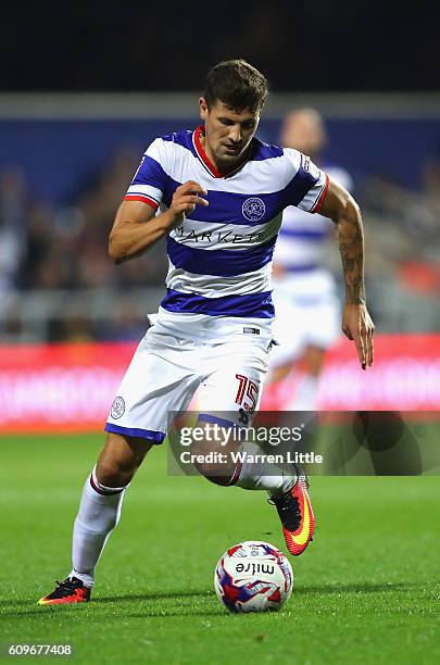 Pawel Wszolek of Queens Park Rangers in action during the EFL Cup Third Round match between Queens Park Rangers v Sunderland at Loftus Road on...