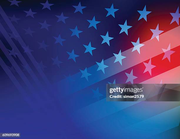 illustrazioni stock, clip art, cartoni animati e icone di tendenza di sfondo stati uniti d'america con stelle e strisce - candidato presidenziale