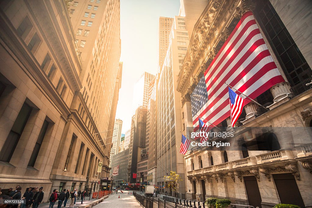 New York stock exchange, Wall Street, USA