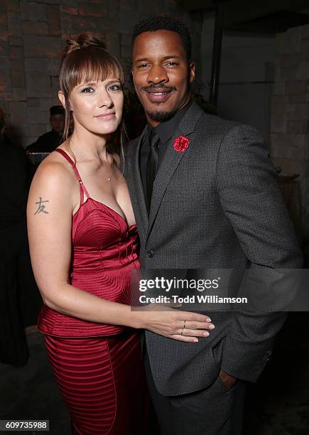 Director/Producer/Writer Nate Parker and wife Sarah DiSanto attend the after party for the Los Angeles Premiere of Fox Searchlight's "The Birth of a...