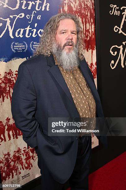 Mark Boone Jr. Attends the Los Angeles Premiere of Fox Searchlight's "The Birth of a Nation" on September 21, 2016 in Los Angeles, California.