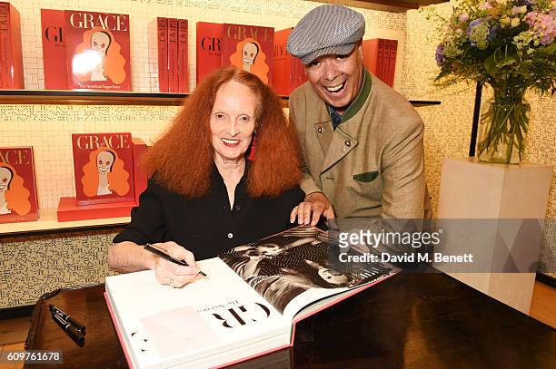 Grace Coddington and Michael Roberts attend the launch of new book "Grace: The American Vogue Years" by Grace Coddington, hosted by Sir Paul Smith,...
