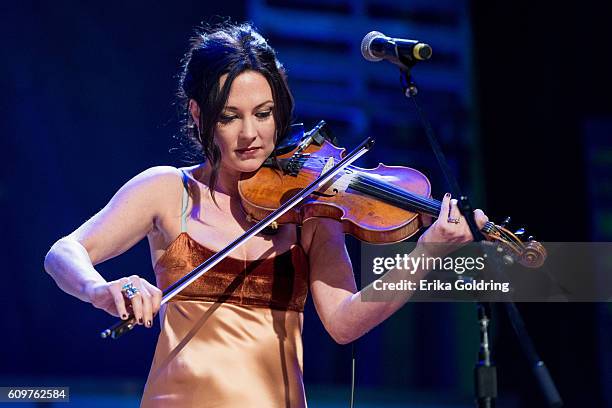 Amanda Shires performs at Ryman Auditorium on September 21, 2016 in Nashville, Tennessee.