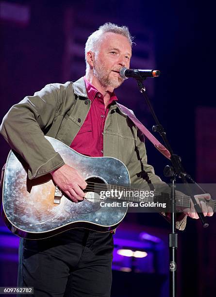 Billy Bragg performs at Ryman Auditorium on September 21, 2016 in Nashville, Tennessee.