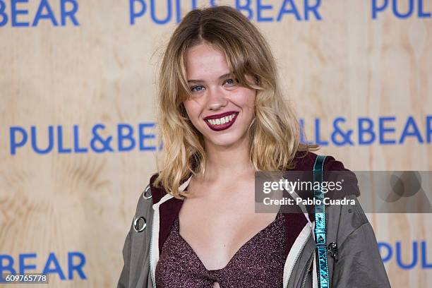 Model Almudena Lapique attends the opening of the new Pull&Bear eco-friendly headquarters on September 22, 2016 in Naron, Spain.