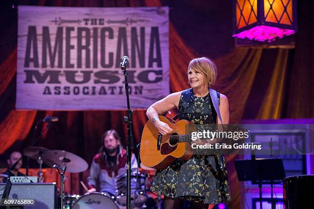 Shawn Colvin performs at Ryman Auditorium on September 21, 2016 in Nashville, Tennessee.