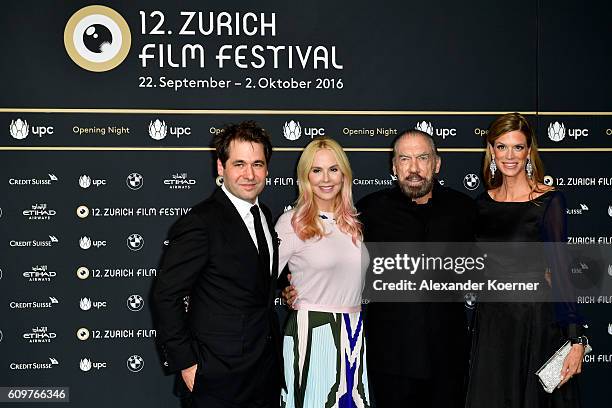 Festival director Karl Spoerri, Eloise Broady, actor John Paul DeJoria of the movie 'Good Fortune' and Festival director Nadja Schildknecht attend...