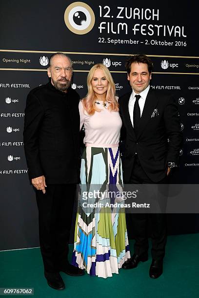 Actor John Paul DeJoria of the movie 'Good Fortune', his wife Eloise Broady and Festival director Karl Spoerri attend the 'Lion' premiere and opening...