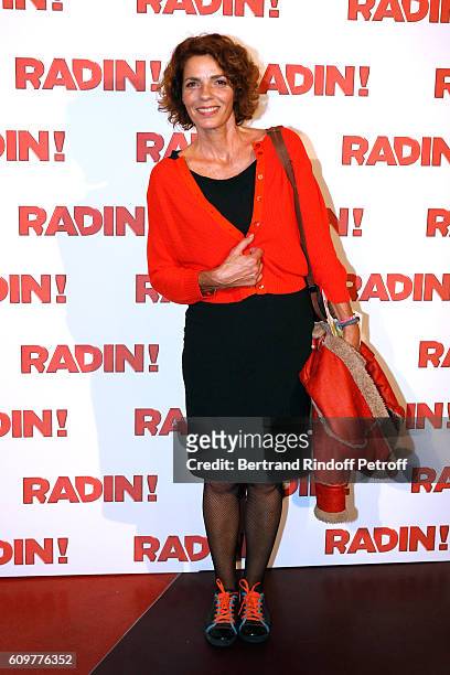 Actress Elisabeth Bourgine attends the "Radin" Paris Premiere at Cinema Gaumont Opera on September 22, 2016 in Paris, France.