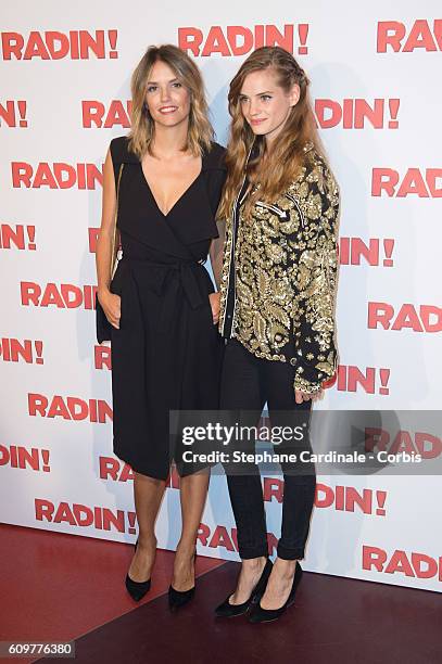 Laurence Arne and Noemie Schmidt attend the "Radin" Paris Premiere at Cinema Gaumont Opera on September 22, 2016 in Paris, France.