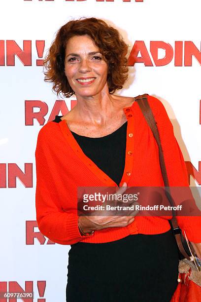 Actress Elisabeth Bourgine attends the "Radin" Paris Premiere at Cinema Gaumont Opera on September 22, 2016 in Paris, France.