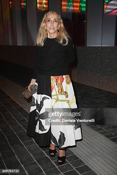 Franca Sozzani attends Miuccia Prada and Patrizio Bertelli private screening of a short movie by David O. Russell and dinner party at Fondazione...