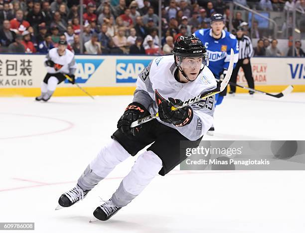 Ryan Nugent-Hopkins of Team North America skates against Team Finland during the World Cup of Hockey 2016 at Air Canada Centre on September 18, 2016...