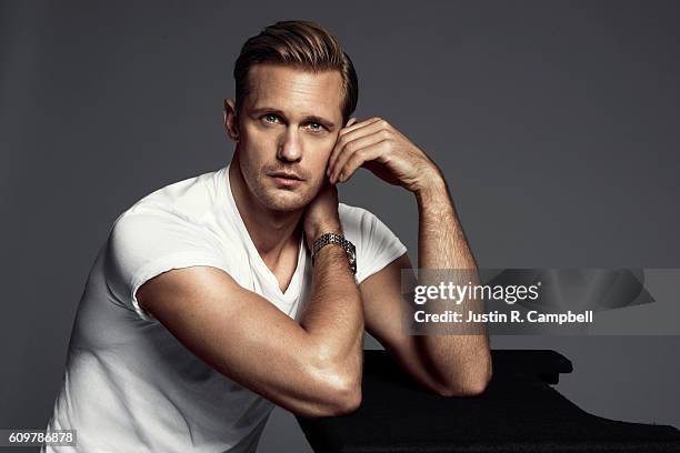 Actor Alexander Skarsgard is photographed for Just Jared on June 24, 2016 in Los Angeles, California.