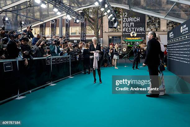 General view of the red carpet as actor John Paul DeJoria of the movie 'Good Fortune' and his wife Eloise Broady attend the 'Lion' premiere and...