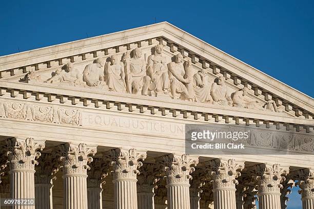 The facade of the United States Supreme Court building as seen on on Sept. 22, 2016.