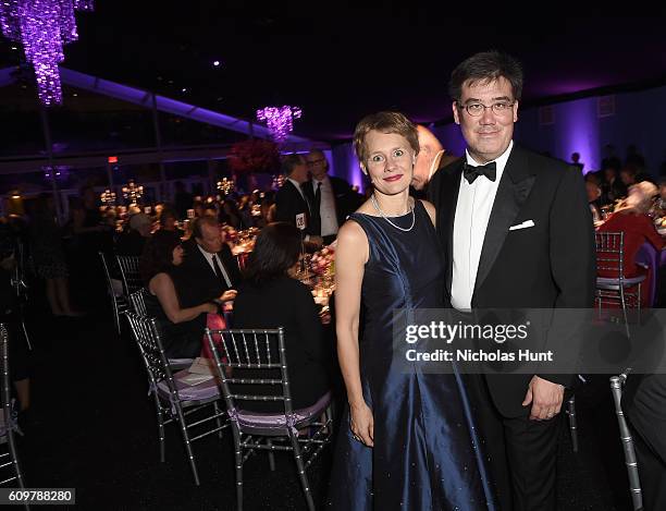 Music Director Alan Gilbert and Kajsa William-Olsson attend New York Philharmonic's Opening Gala Celebrating the 175th Anniversary Season at David...