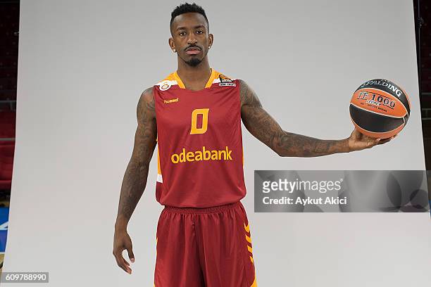 Russ Smith, #0 of Galatasaray Odeabank Istanbul poses during the 2016/2017 Turkish Airlines EuroLeague Media Day at Abdi Ipekci Arena on September...
