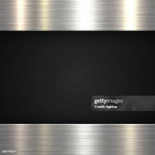 abstract metal background - carbon fibre texture stock illustrations