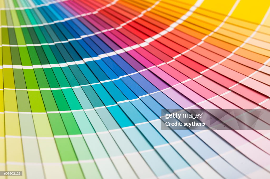 Custom Color Pbase Sample Open Pantone Sample Colors Catalogue High-Res Stock Photo - Getty Images