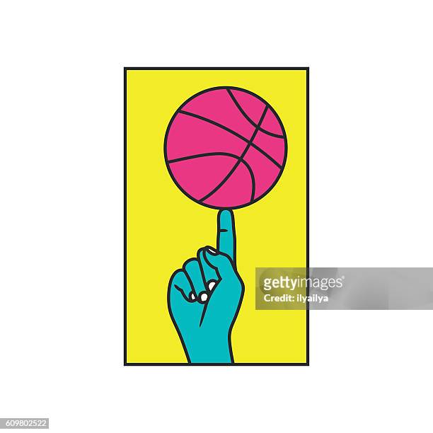 streetball. basketball-wettbewerb vektor-illustration - herumwirbeln stock-grafiken, -clipart, -cartoons und -symbole