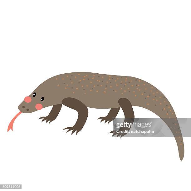 Komodo Dragon Animal Cartoon Character Vector Illustration High-Res Vector  Graphic - Getty Images