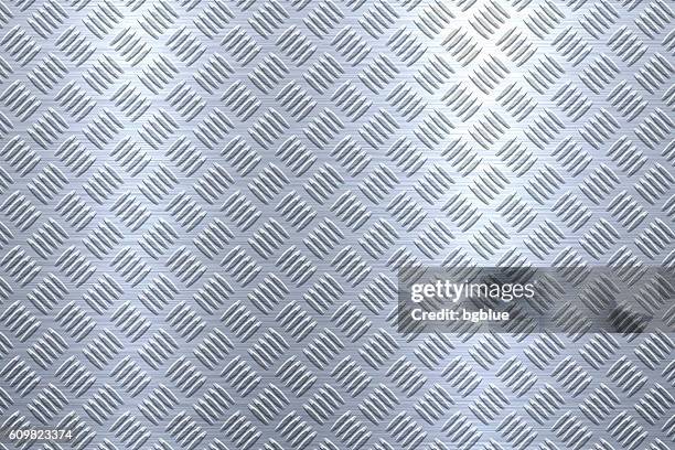 hintergrund der metall-diamant-platte in silber farbe - riffelblech stock-grafiken, -clipart, -cartoons und -symbole