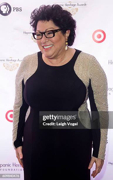 Supreme Court Justice Sonia Sotomayor arrives at the 29th Hispanic Heritage Awards where she will be honored with a Leadership Award at the Warner...