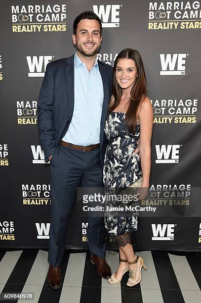 Tanner Tolbert and Jade Roper attend The Season 6 Premiere of Marriage Boot Camp Reality Stars at Up & Down on September 22, 2016 in New York City.