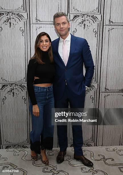 Emilia Bechrakis and Ryan Serhant attend The Build Series Presents Ryan Serhant And Emilia Bechrakis Discussing Their Upcoming Bravo Wedding Special...