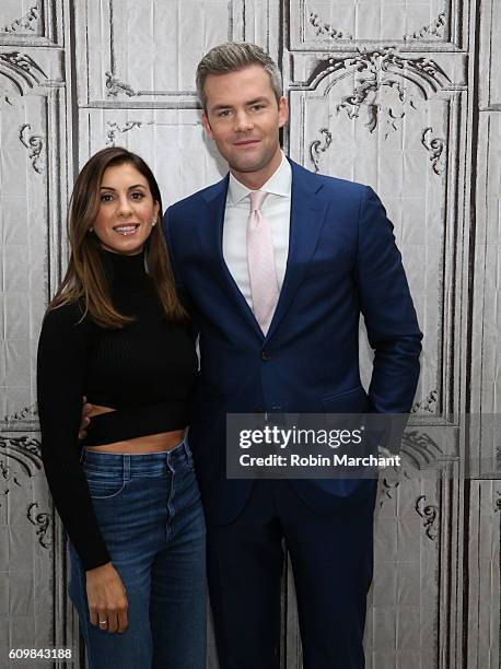 Emilia Bechrakis and Ryan Serhant attend The Build Series Presents Ryan Serhant And Emilia Bechrakis Discussing Their Upcoming Bravo Wedding Special...