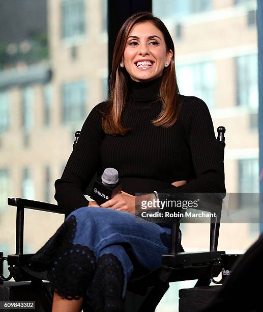 Emilia Bechrakis attends The Build Series Presents Ryan Serhant And Emilia Bechrakis Discussing Their Upcoming Bravo Wedding Special at AOL HQ on...