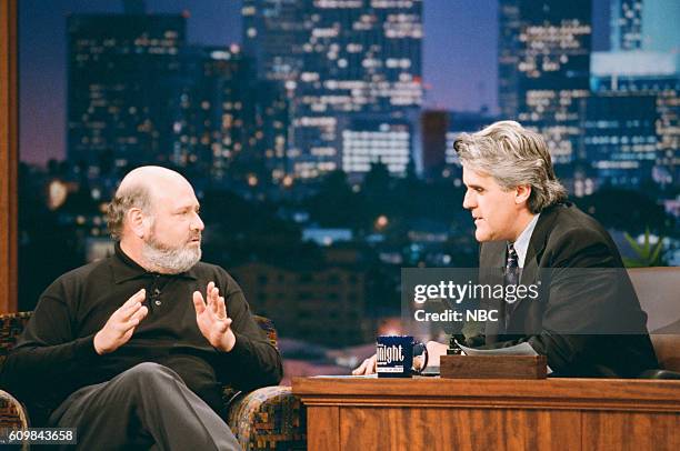 Episode 1135 -- Pictured: Director Rob Reiner during an interview with host Jay Leno on April 25, 1997 --