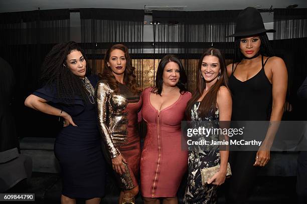 Keke Wyatt, Amber Marchese, Karen Gravano, Jade Roper and Margeaux Simms attend The Season 6 Premiere of Marriage Boot Camp Reality Stars at Up &...