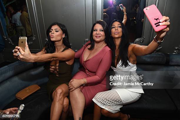 Marissa Jade, Karen Gravano and Carla Facciolo attend The Season 6 Premiere of Marriage Boot Camp Reality Stars at Up & Down on September 22, 2016 in...