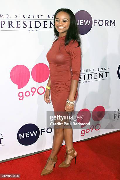 Actress Raven Bowens on the red carpet at the Premiere of Verizon go90's "Mr. Student Body President" at TCL Chinese 6 Theatres on September 22, 2016...