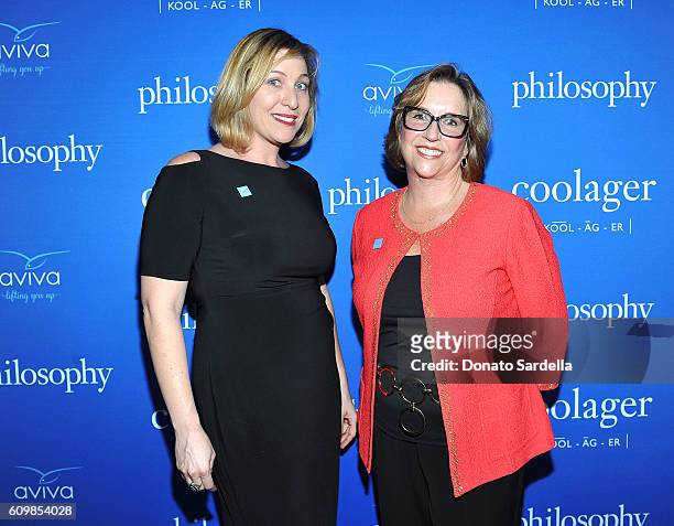 Melissa Tilman, Vice President of Development, and Regina Bette, CEO and President of Aviva Family and Children's Services at Aviva attend The Age of...
