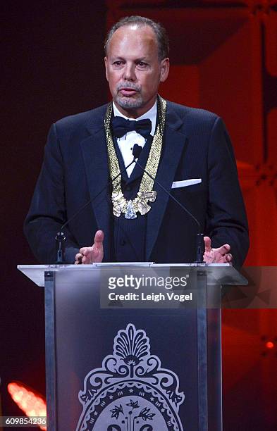 Tony Jiminez receives a Technology Award during the 29th Hispanic Heritage Awards at the Warner Theatre on September 22, 2016 in Washington, DC.
