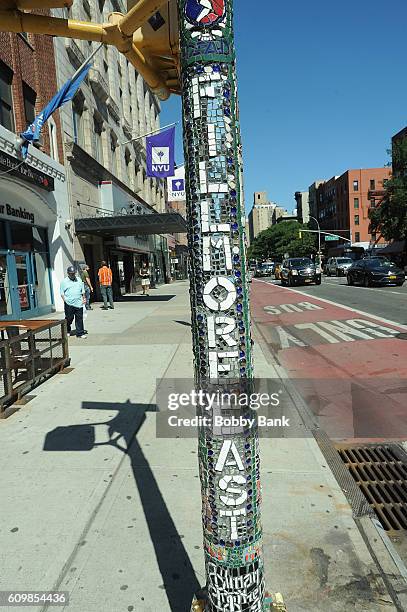 Street atmosphere of the location on 2nd Avenue & 6th Street where the famed Bill Graham's Fillmore East once stood promoting the Bill Graham & The...