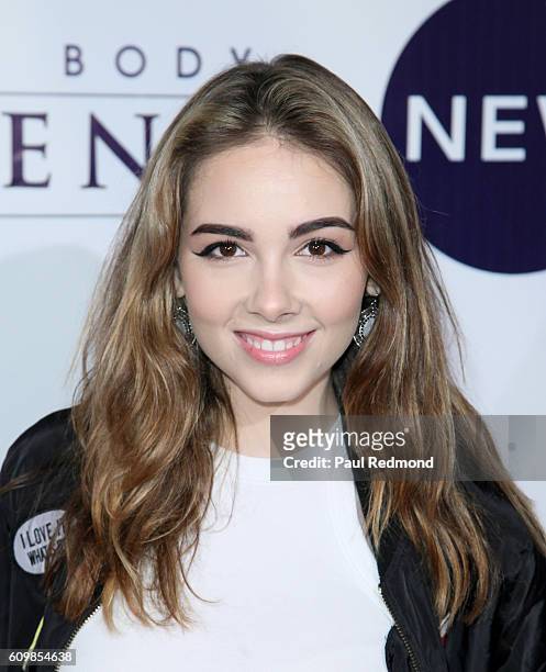 Actress Haley Pulos on the red carpet at the Premiere of Verizon go90's "Mr. Student Body President" at TCL Chinese 6 Theatres on September 22, 2016...